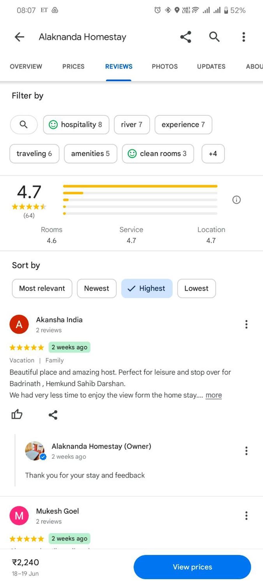 Alaknanda Homestay Karnaprayāg 外观 照片